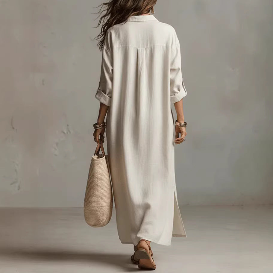 SLOANE | Effortless Black Maxi Dress Relaxed Silhouette Versatile Daily Wear
