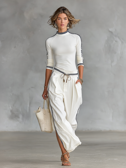 Sport Set Loose Pants with Drawstring