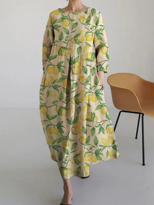 AURORA | Midi Dress with Floral Print and Comfortable, Airy Style Perfect for Summer
