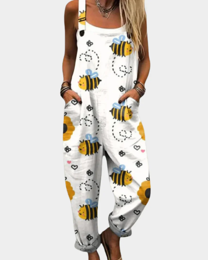 SIENNA | Floral Overalls for Effortless Comfort and Flattering Style