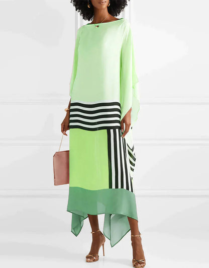 Aurora | Boho Chic Caftan with Graphic Print