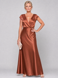 Samouse | Cap Sleeve Wrap Bodice Maxi Dress
