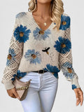 Aurélie | Elegant sweater with floral pattern