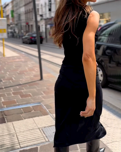 CELESTE | Long Sleeveless Dress Elegant and Comfortable