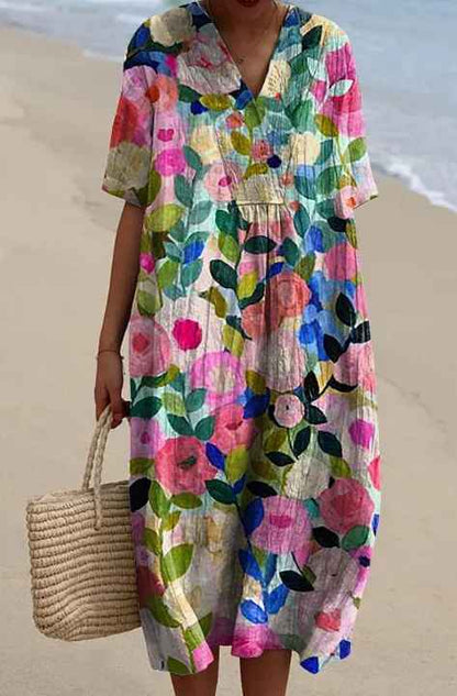 Merel - Vintage Floral Maxi Dress