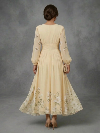 Mathilda | Floral Chiffon Dress