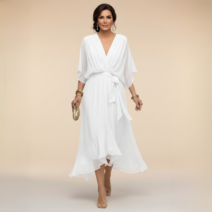 LOTTIE | Elegant V-Neck Dress for Timeless Class