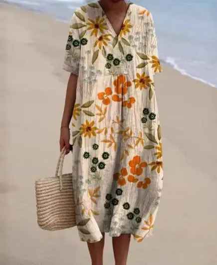 Lina - Vintage Floral Dress