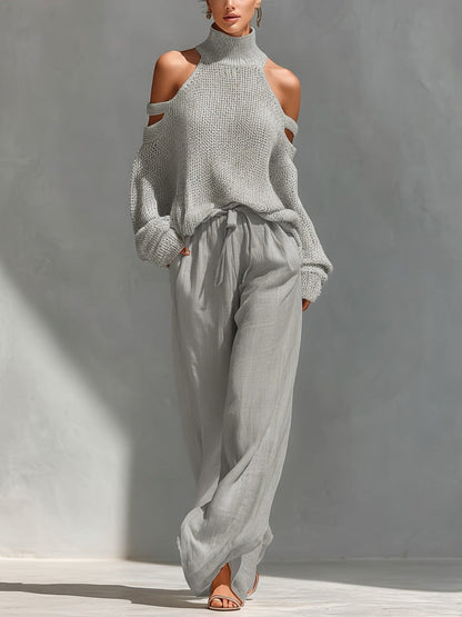 Anthea | Relaxed Cold-Shoulder Two-Piece Set
