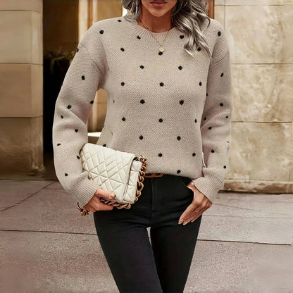 MARIT | Casual Women's Sweater with Comfortable Fit and Timeless Polka Dot Style