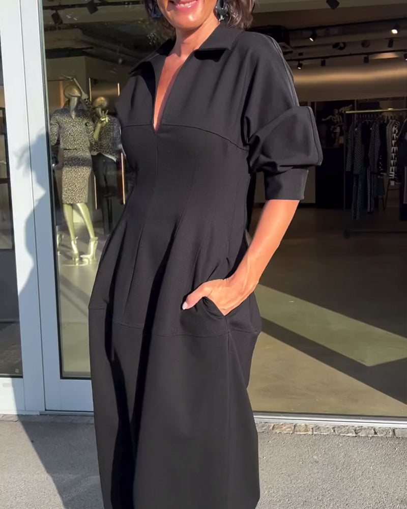 CATERINA | Midi Dress with Elegant Line and Maximum Comfort from Morning to Evening