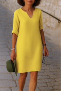 OLIVIE - ELEGANT LINEN DRESS