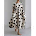 VALENTINA | Long Casual Dress with Iconic Polka Dots and Freedom of Movement for Summer Days