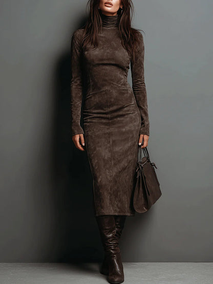 Lorena | Long Midi Dress Brown