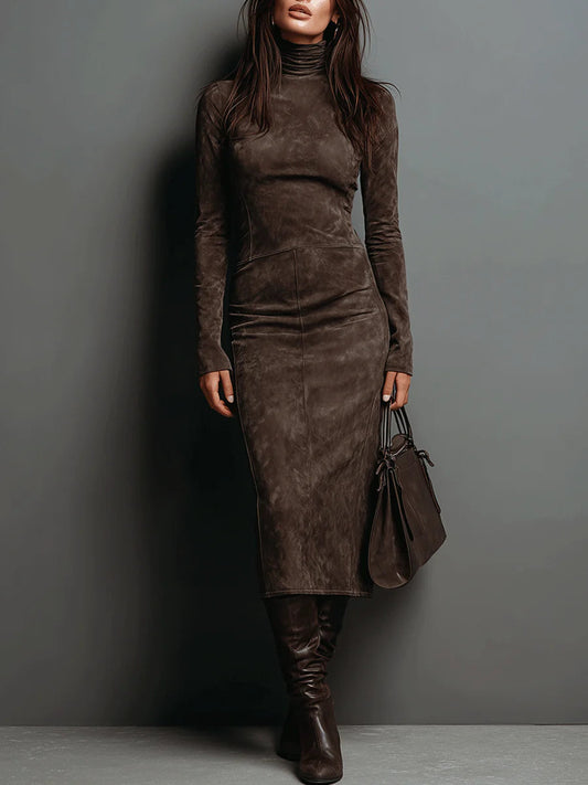 Lorena | Long Midi Dress Brown