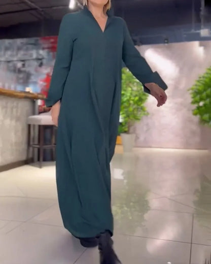 HELENA™ | Long Dress with Elegant Side Slits and Timeless Comfort