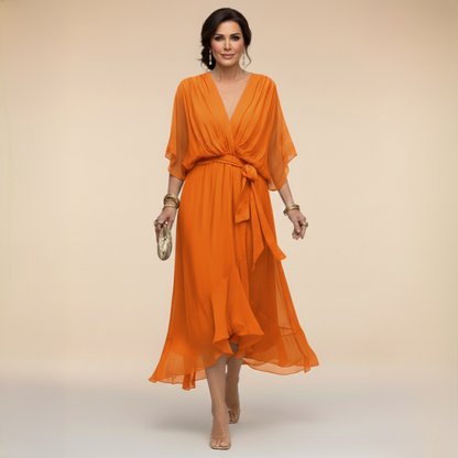 LOTTIE | Elegant V-Neck Dress for Timeless Class