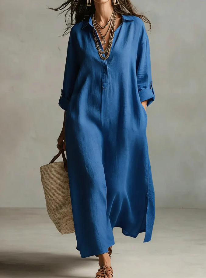 SLOANE | Effortless Black Maxi Dress Relaxed Silhouette Versatile Daily Wear