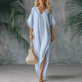 CORA | Slit Maxi Dress Airy Comfort Flattering Fit Summer Versatility