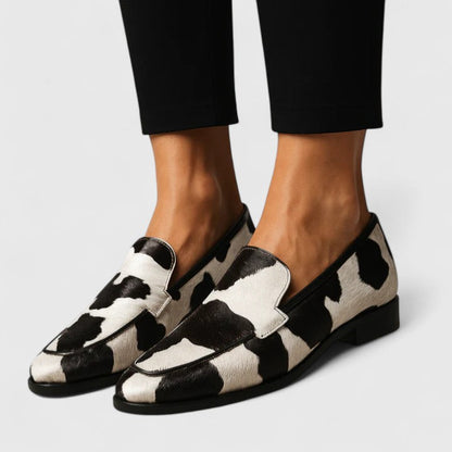Antonella | Two-Tone Printed Loafers