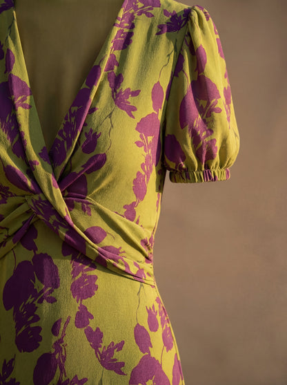 Floral Maxi Dress with Flowing Drop