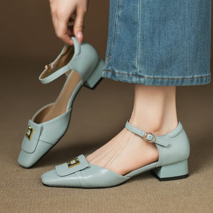 Elvane Leather Mary-Janes