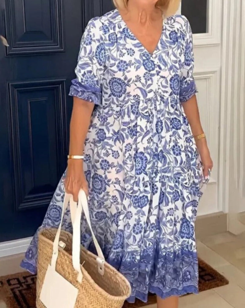 GIULIA | Elegant Floral Dress with Everyday Comfort for All Occasions