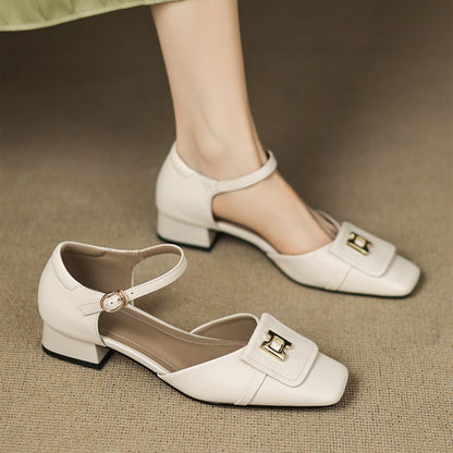 Elvane Leather Mary-Janes