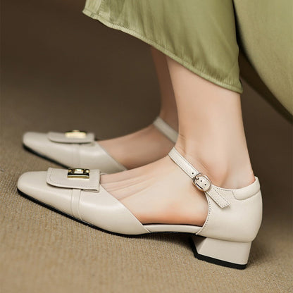 Elvane Leather Mary-Janes
