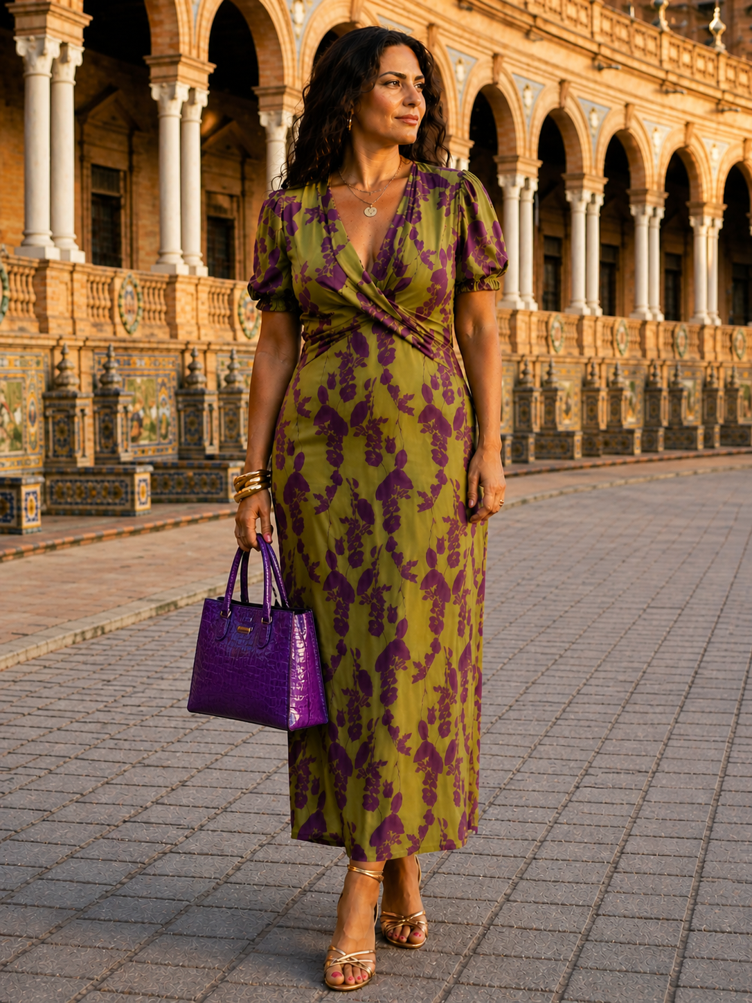 Floral Maxi Dress with Flowing Drop