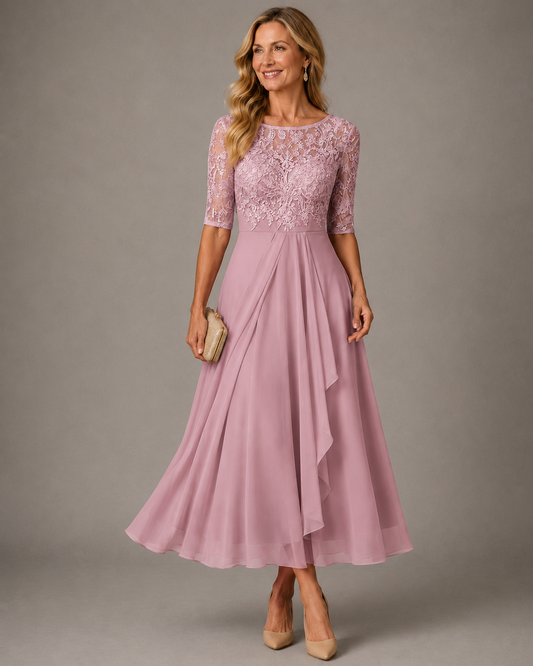 Romina | Slimming Lace Midi Dress