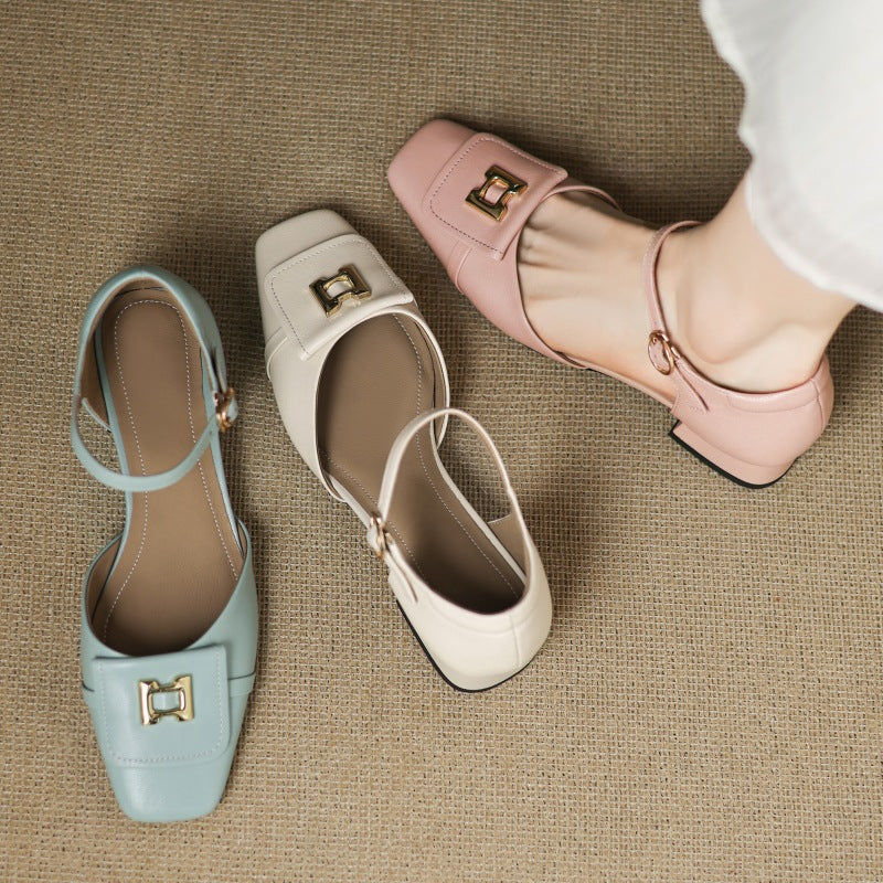 Elvane Leather Mary-Janes