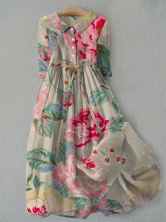 Madeleine | Elegant pastel floral dress
