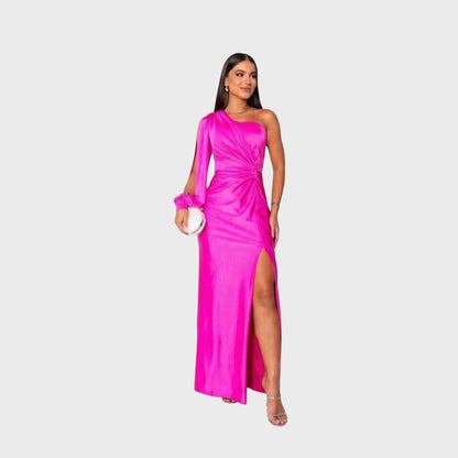 LYNN™ | Elegant Maxi Dress with One-Shoulder Fit for Evening & Parties
