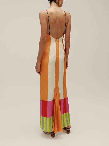 VITTORIA | Long Floral Dress with a Embracing Fit for Sunny Days