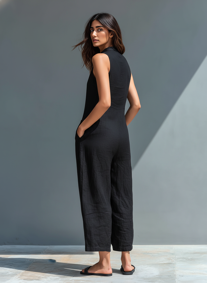 SLOANE | Sleeveless Jumpsuit for Effortless Modern Style