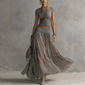 Olivia | Lace-Paneled Skirt Set