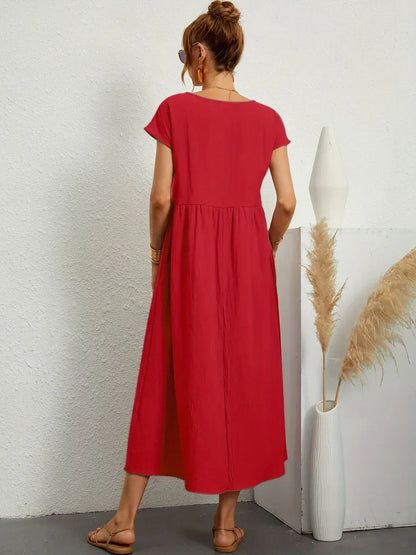 Gabriela™ | Timeless elegance fluid midi dress