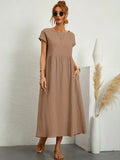 Gabriela™ | Timeless elegance fluid midi dress