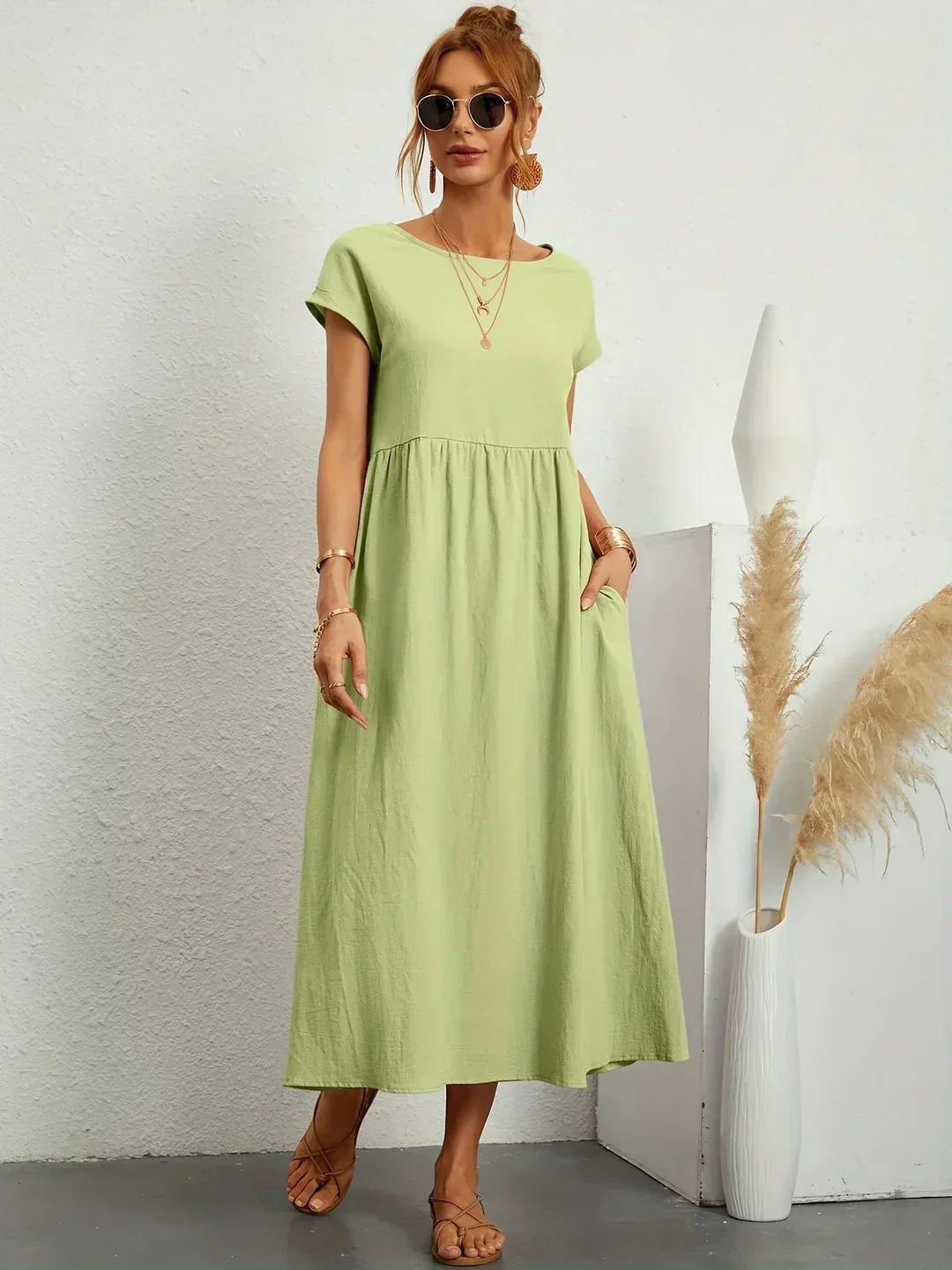 Gabriela™ | Timeless elegance fluid midi dress