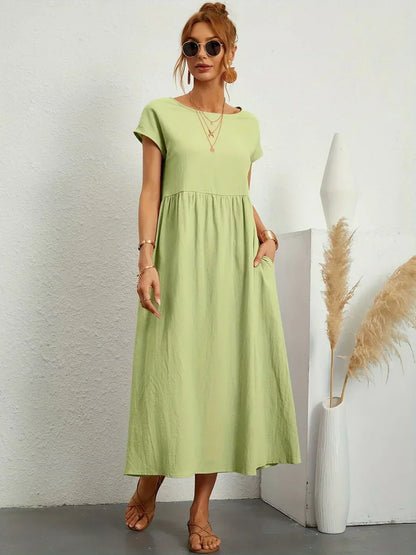 Gabriela™ | Timeless elegance fluid midi dress