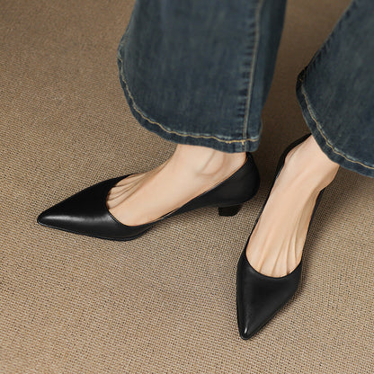 Calenne Leather Cat Heels