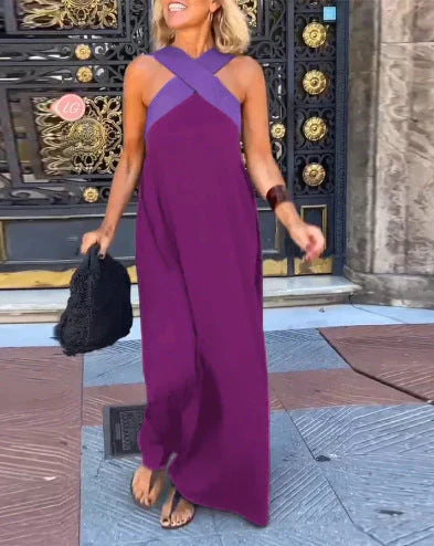 DELFINA | CROSS-OVER CUT DRESS