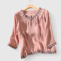 Taysia | Elegant V-Neck Blouse