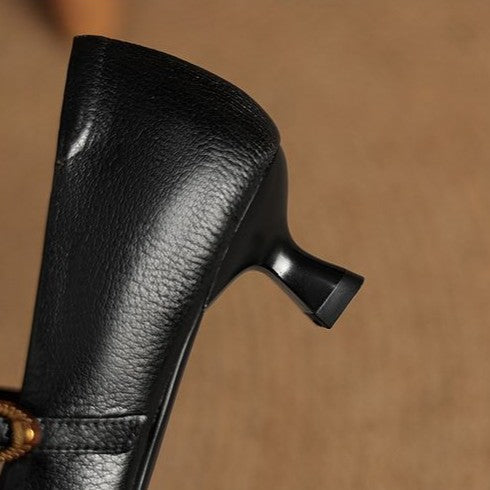 Eloria Leather Kitten Heels