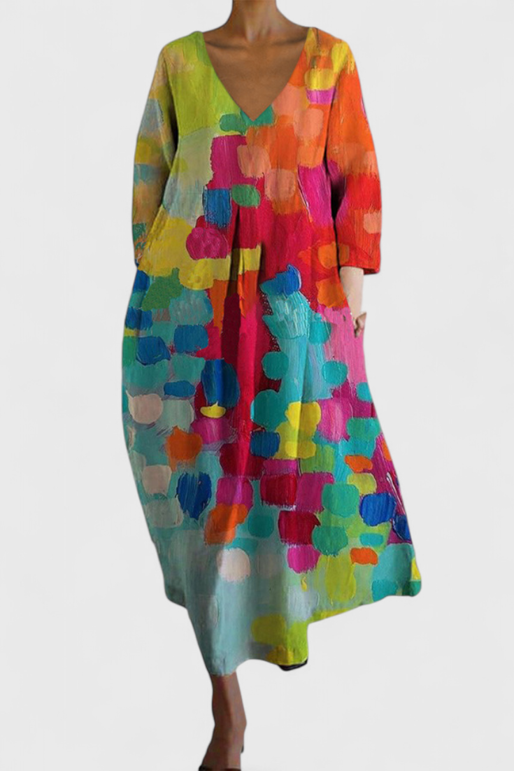 Isalinde | Comfortable V-neck Dress