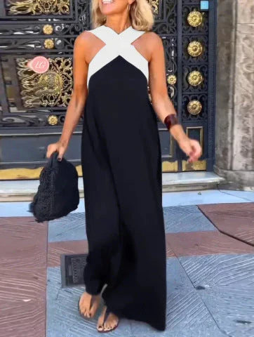 DELFINA | CROSS-OVER CUT DRESS