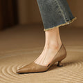 Ceyra Leather Kitten Heels