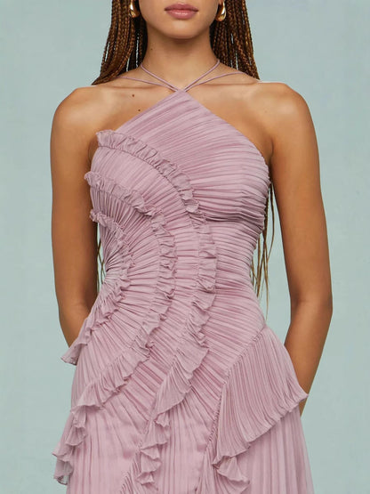 LIYANA | Spiral Ruffle Dress