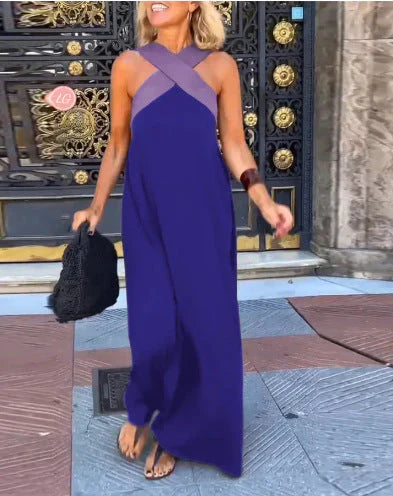 DELFINA | CROSS-OVER CUT DRESS